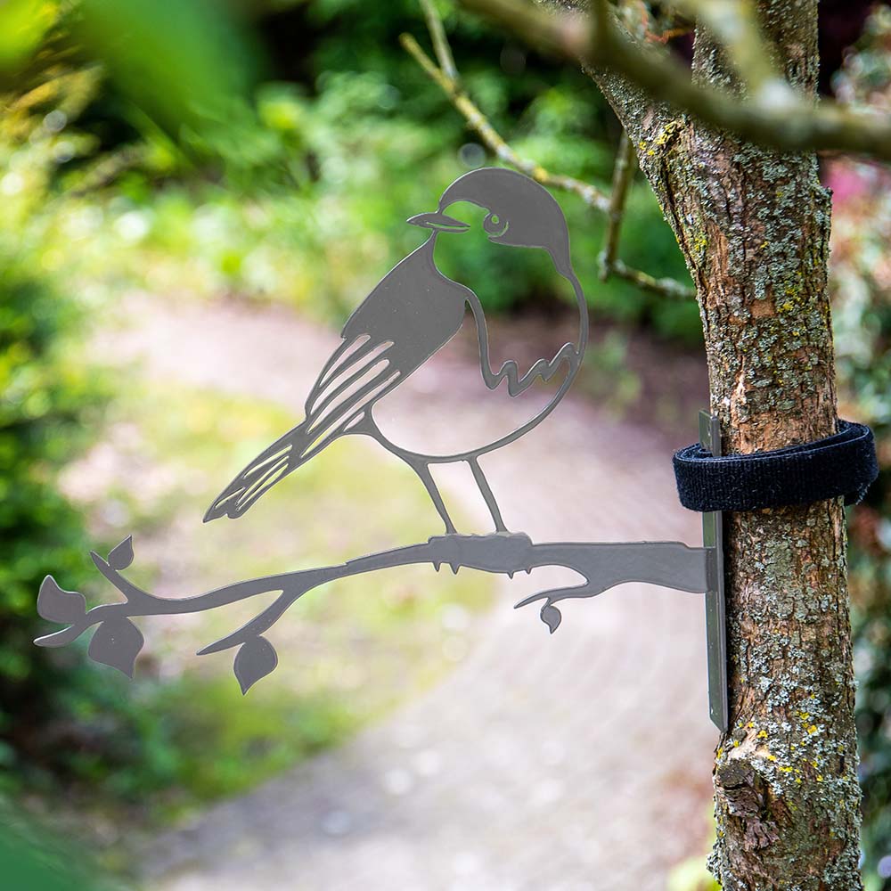 Metallsilhouette - Rotkehlchen | CJ Wildlife